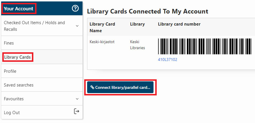 linking a library card to your account
