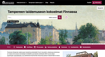 tampereentaidemuseo.finna.fi screenshot