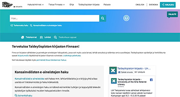 uniarts.finna.fi screenshot